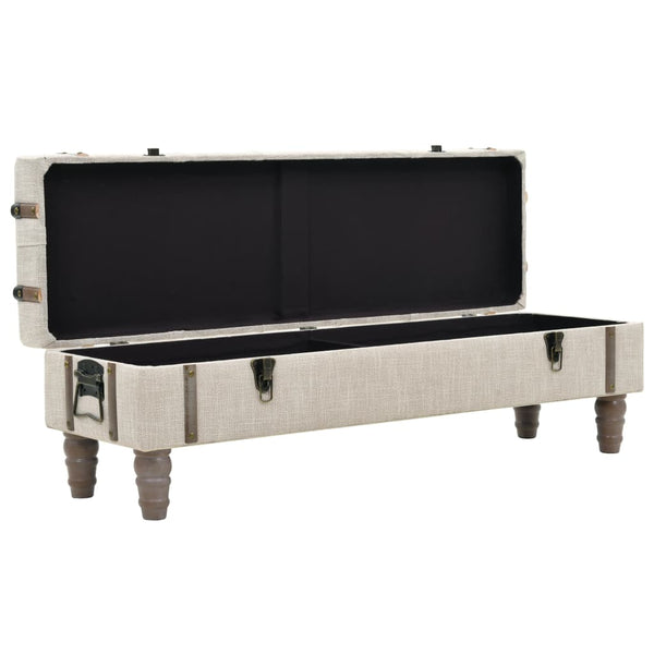 vidaXL Banc de rangement en bois massif et acier 111 x 34 x 37 cm