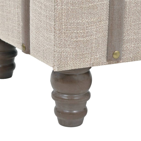vidaXL Banc de rangement en bois massif et acier 111 x 34 x 37 cm