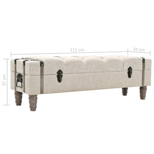 vidaXL Banc de rangement en bois massif et acier 111 x 34 x 37 cm