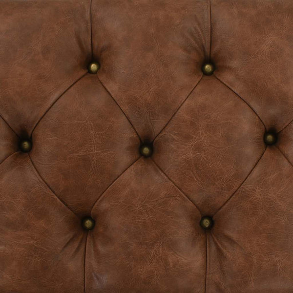 Aufbewahrungsbank Massivholz Kunstleder 80,5x41x50 cm