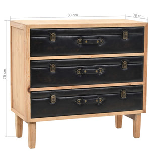 Schubladenkommode Massivholz Tanne 80x36x75 cm