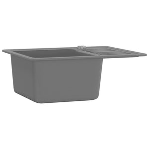 Granitspüle Einzelbecken Grau