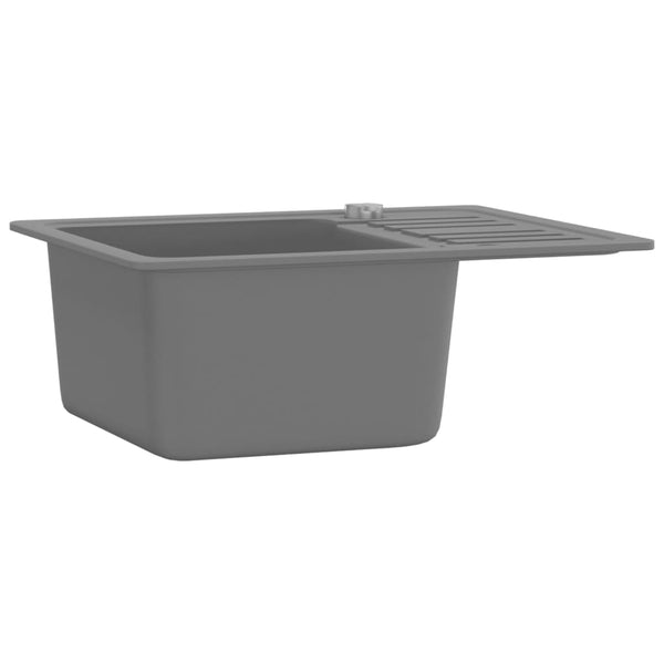 Granitspüle Einzelbecken Grau