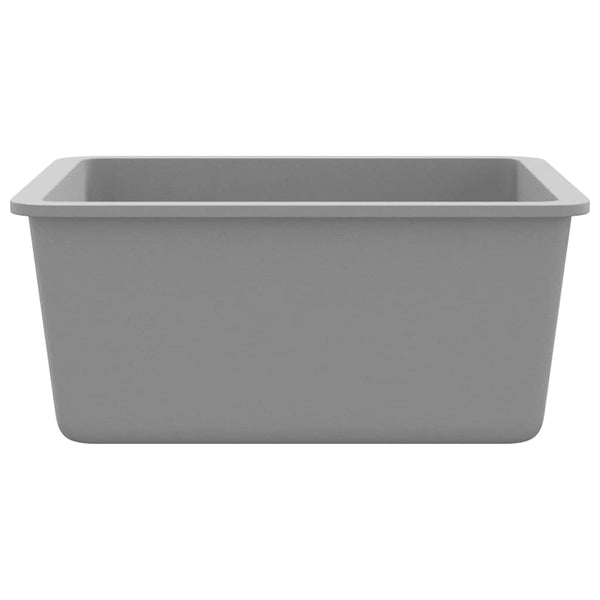 Granitspüle Einzelbecken Grau