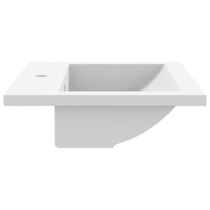 vidaXL Lavabo en granit 600×450×120 mm blanc
