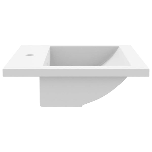vidaXL Lavabo en granit 600×450×120 mm blanc