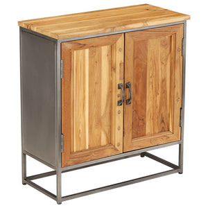 Sideboard Recyceltes Teakholz und Stahl 65x30x70 cm