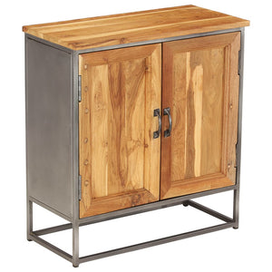 Sideboard Recyceltes Teakholz und Stahl 65x30x70 cm