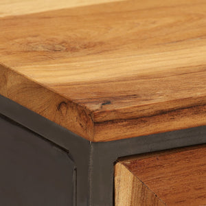 Sideboard Recyceltes Teakholz und Stahl 65x30x70 cm
