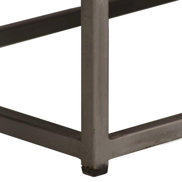 vidaXL Meuble TV en teck recyclé et acier 120x30x40 cm
