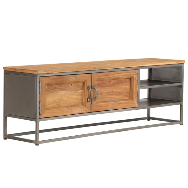 TV-Schrank Recyceltes Teakholz und Stahl 120x30x40 cm