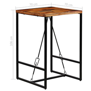 Bar-Set 3-tlg. Altholz Massiv und Echtes Ziegenleder