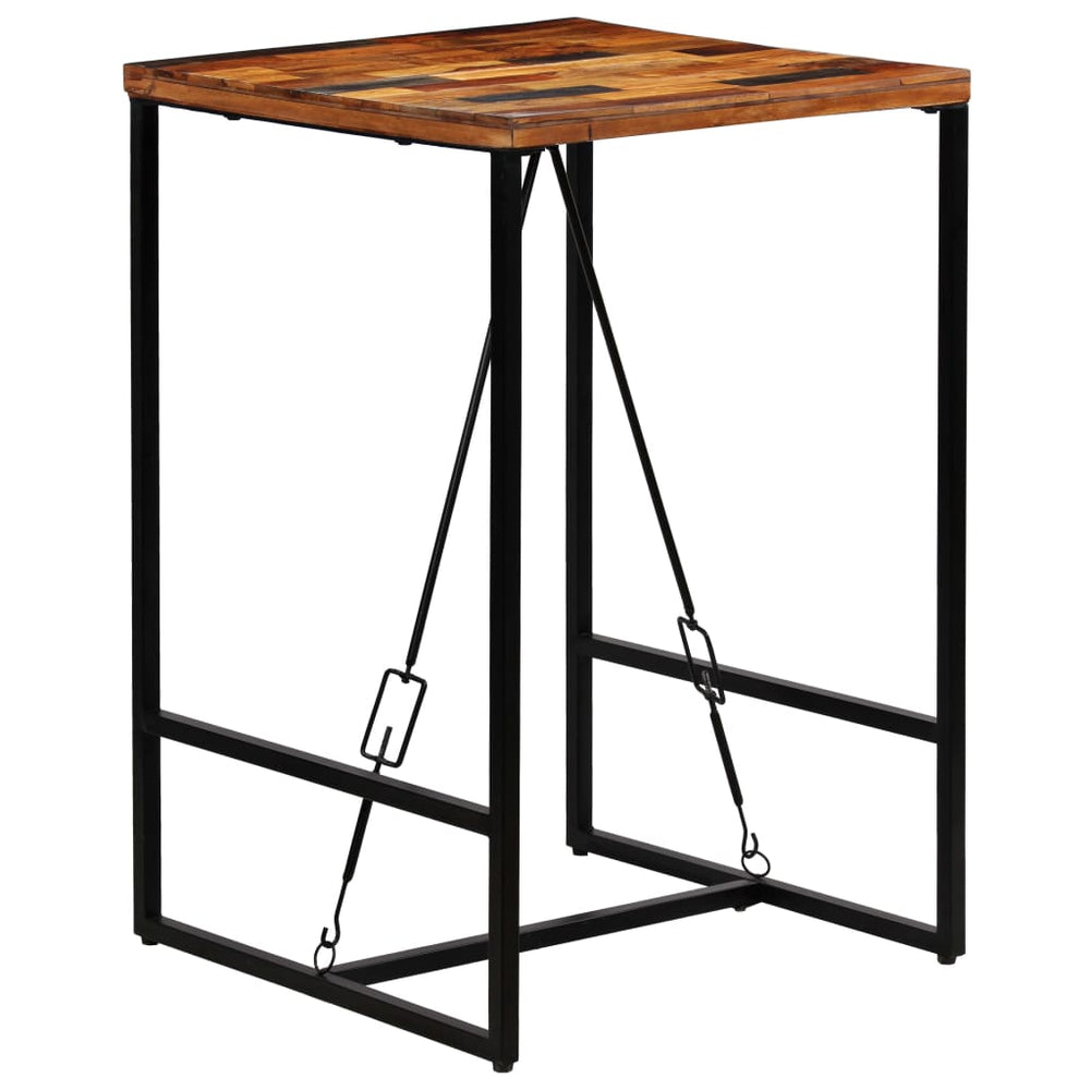 vidaXL Table de bar en bois de récupération massif 70x70x106 cm