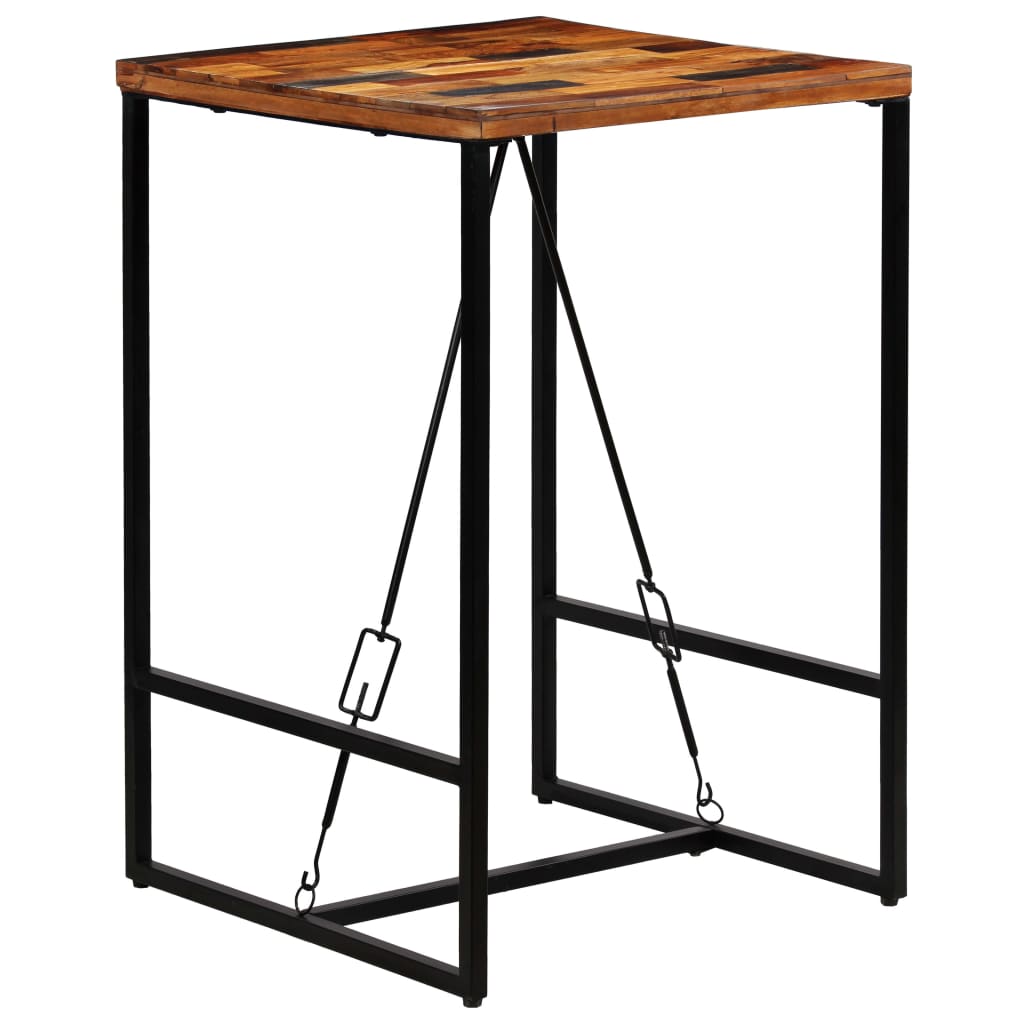 vidaXL Table de bar en bois de récupération massif 70x70x106 cm
