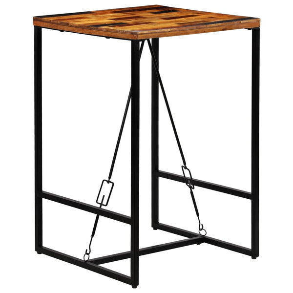 vidaXL Table de bar en bois de récupération massif 70x70x106 cm
