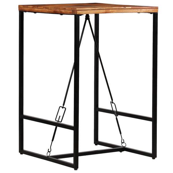 vidaXL Table de bar en bois de récupération massif 70x70x106 cm