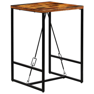vidaXL Table de bar en bois de récupération massif 70x70x106 cm