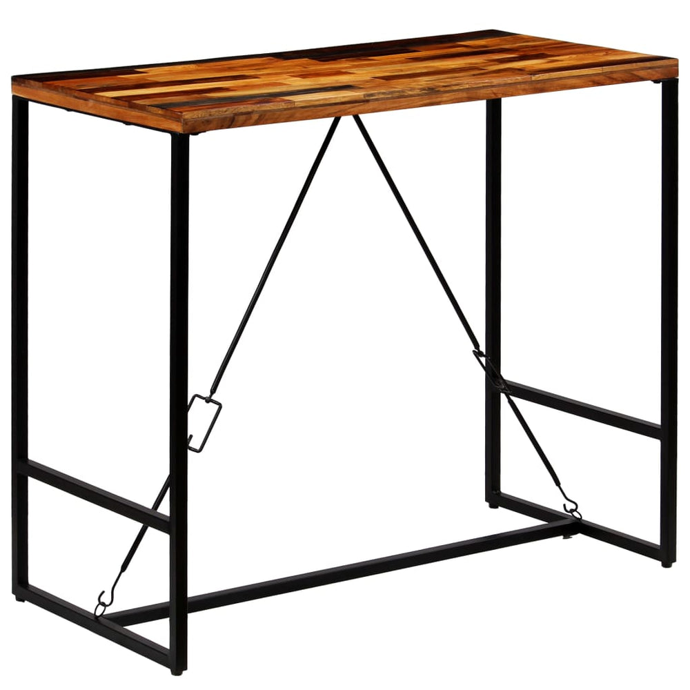 vidaXL Table de bar en bois de récupération massif 120x60x106 cm