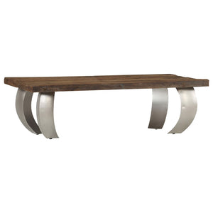 Opium-Couchtisch Altholz und Stahl 110×60×35 cm