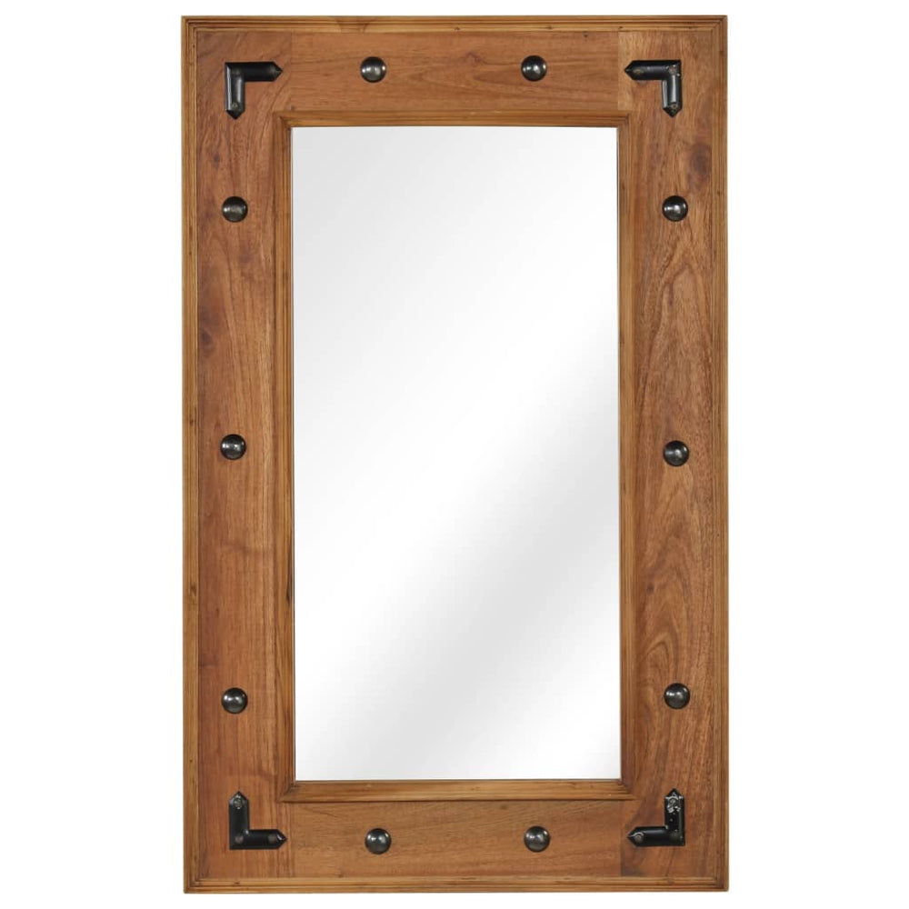 vidaXL Miroir en bois d'acacia massif 50x80 cm