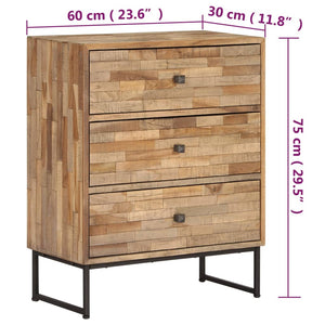 Sideboard Recyceltes Teakholz 60x30x75 cm