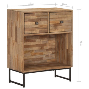 Sideboard Recyceltes Teakholz 60x30x75 cm