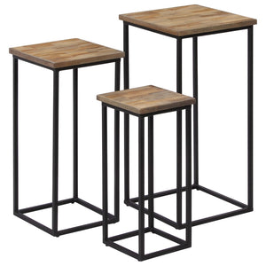 Beistelltisch-Set 3-tlg. Recyceltes Teak