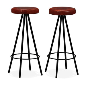 Bar-Set 3-tlg. Massivholz Akazie und Echtleder