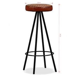 Bar-Set 5-tlg. Akazie Massivholz, Echtleder und Canvas