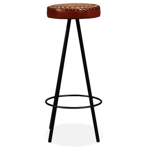 Bar-Set 7-tlg. Akazie Massivholz, Echtleder und Canvas