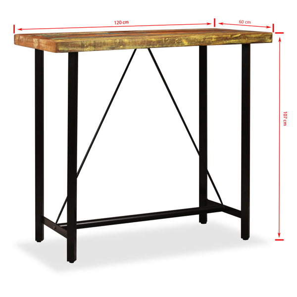 5-tlg. Bar-Set Altholz Massiv