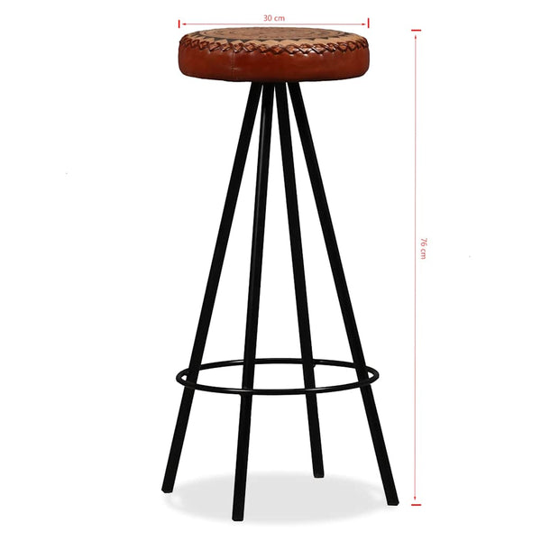 5-tlg. Bar-Set Altholz Massiv, Echtleder und Canvas