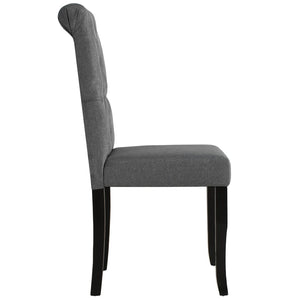 vidaXL Chaises de salle à manger 6 pcs Tissu gris foncé