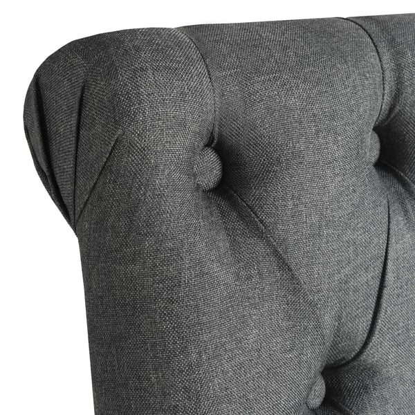 vidaXL Chaises de salle à manger 6 pcs Tissu gris foncé