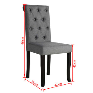vidaXL Chaises de salle à manger 6 pcs Tissu gris foncé
