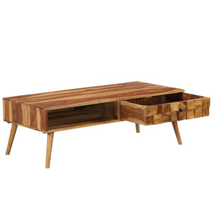 Couchtisch Massivholz Akazie Honigbraun 110x50x37 cm