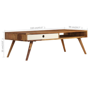 Couchtisch 110x50x35 cm Massivholz Akazie