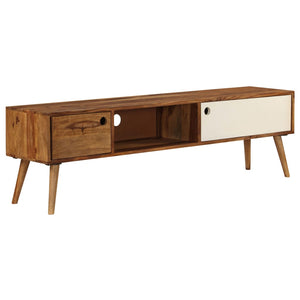 vidaXL Meuble TV 140x30x40 cm Bois d'acacia massif