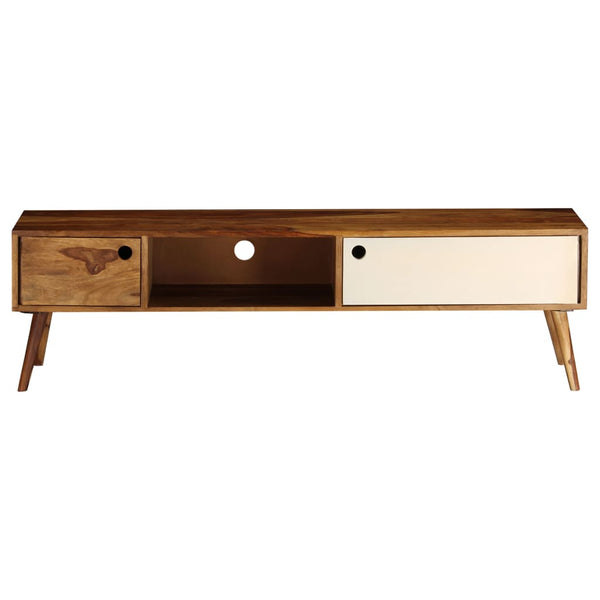 vidaXL Meuble TV 140x30x40 cm Bois d'acacia massif