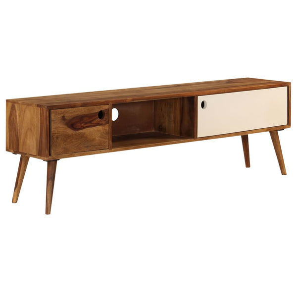 vidaXL Meuble TV 140x30x40 cm Bois d'acacia massif