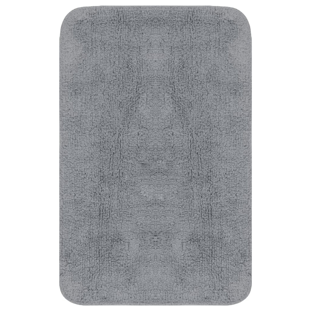 Badematten-Set 3-tlg. Stoff Grau