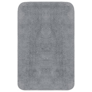 Badematten-Set 3-tlg. Stoff Grau
