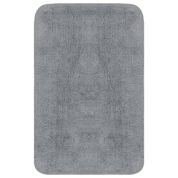 Badematten-Set 3-tlg. Stoff Grau