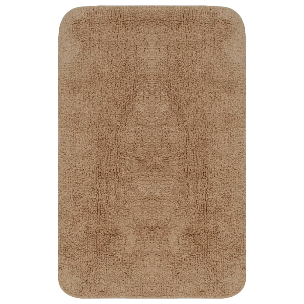 Badematten-Set 3-tlg. Stoff Beige