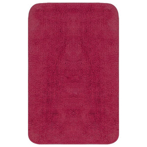 Badematten-Set 3-tlg. Stoff Fuchsia