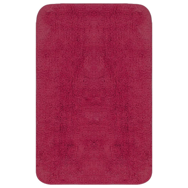 Badematten-Set 3-tlg. Stoff Fuchsia