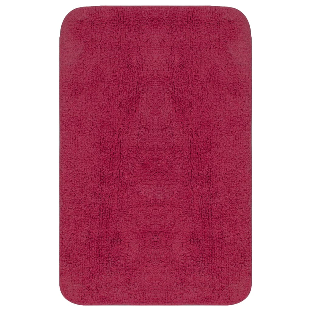 Badematten-Set 3-tlg. Stoff Fuchsia