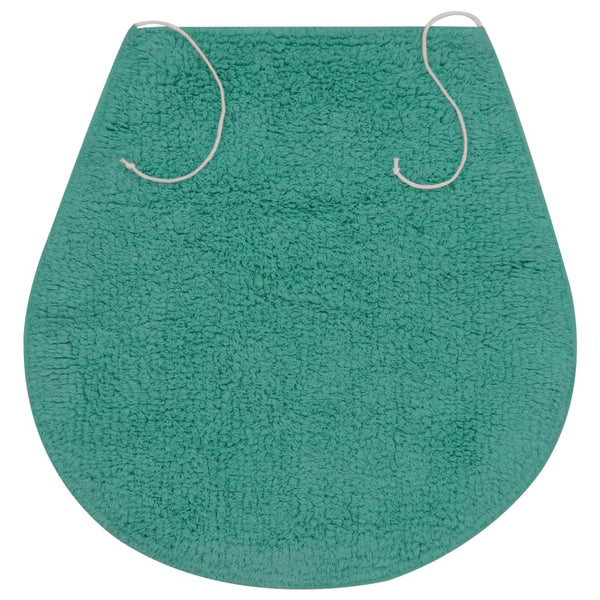 vidaXL Tapis de bain 3 pièces en tissu Turquoise