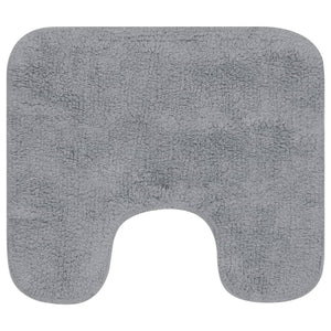 vidaXL Ensemble de tapis de bain 2 pcs Tissu Gris