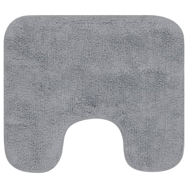vidaXL Ensemble de tapis de bain 2 pcs Tissu Gris